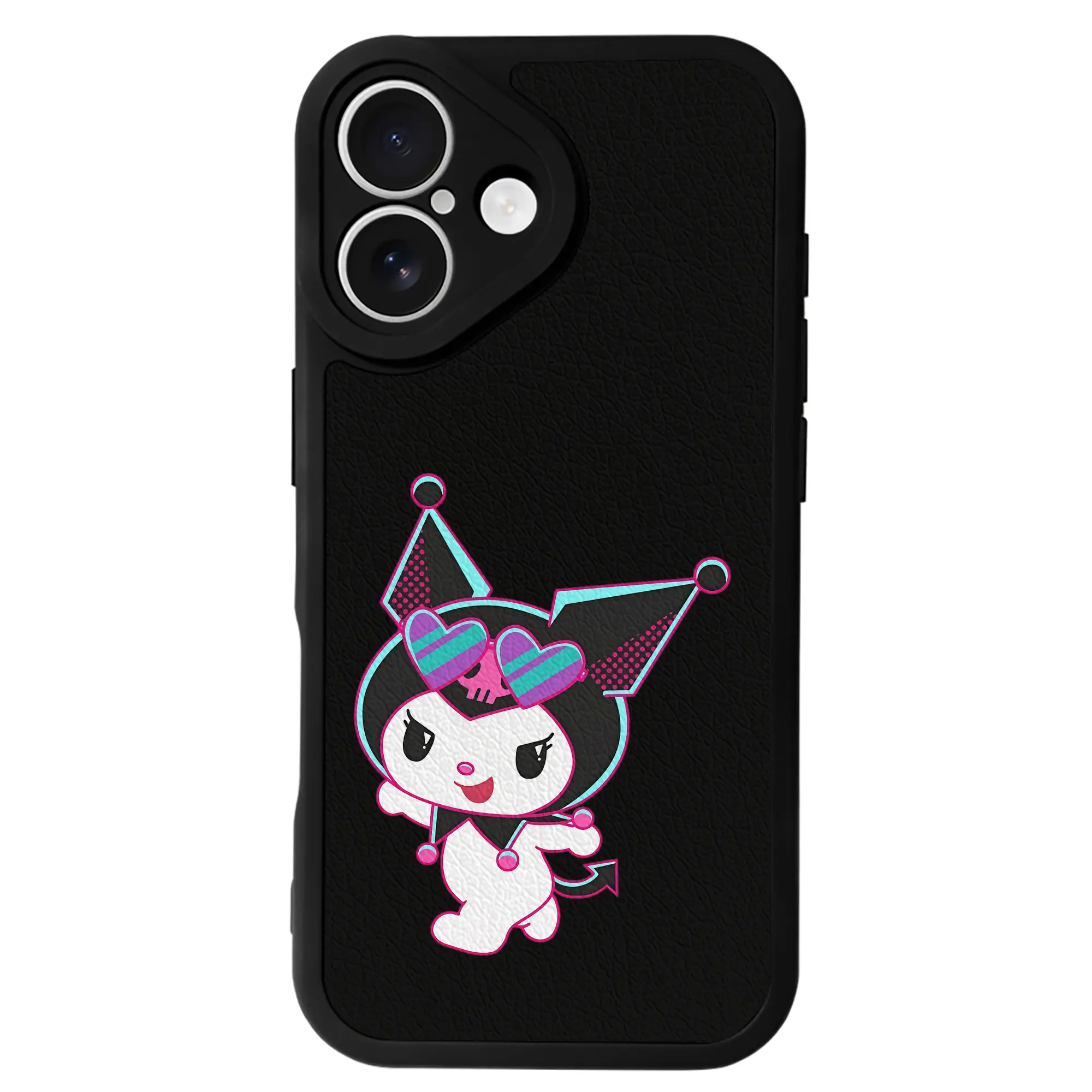 サンリオ グッズ,クロミ - IPhone 16シリーズ対応 ・ シリコンスマホケース ・ レザー調 ・ 高精度フィット ・ 耐衝撃 ・ ワイヤレス充電対応 ・ 精密カット